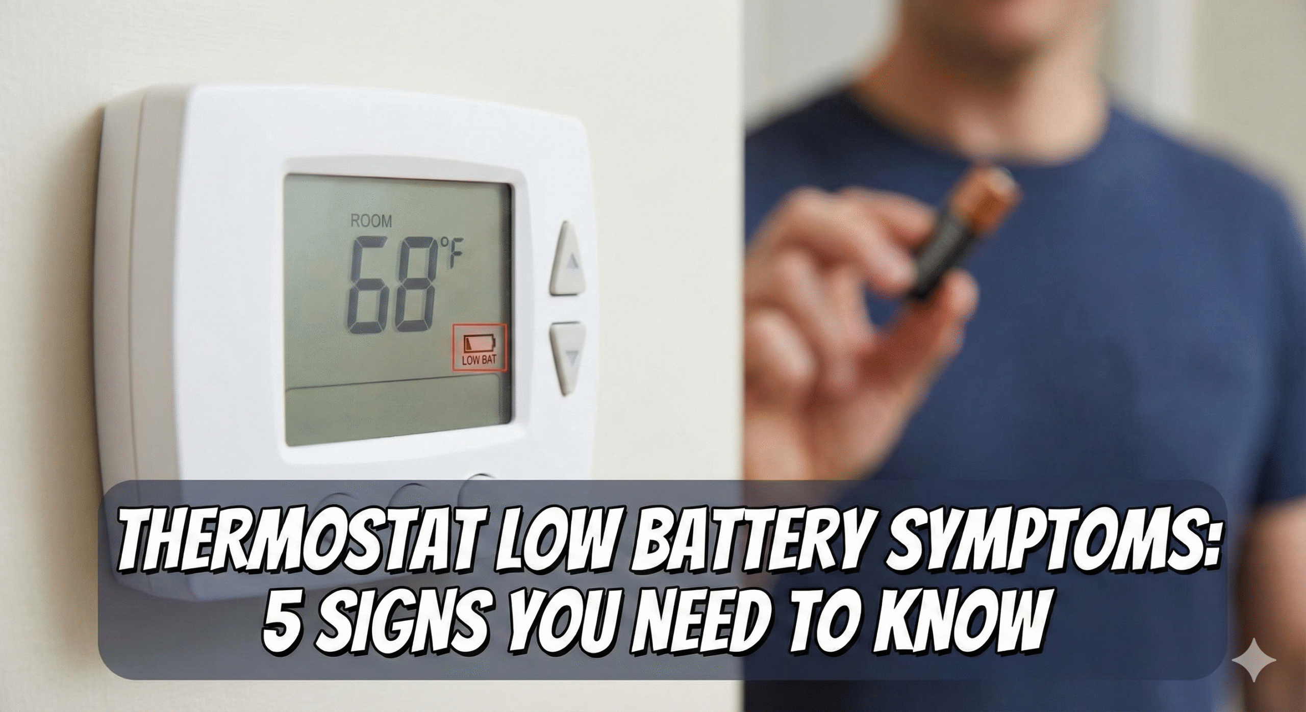 thermostat low battery symptoms