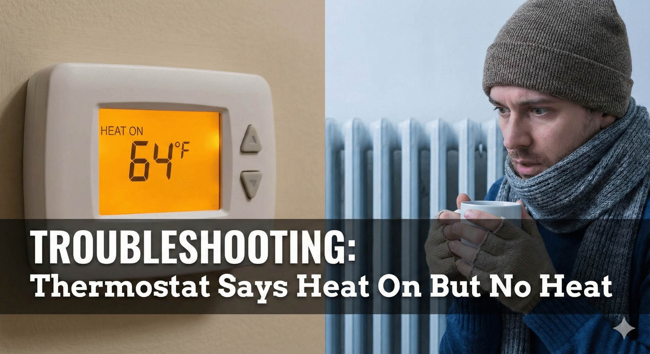 thermostat says heat on but no heat