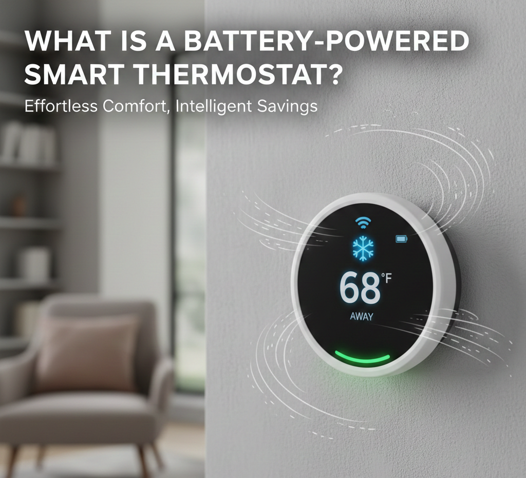 Smart Thermostat on Wall