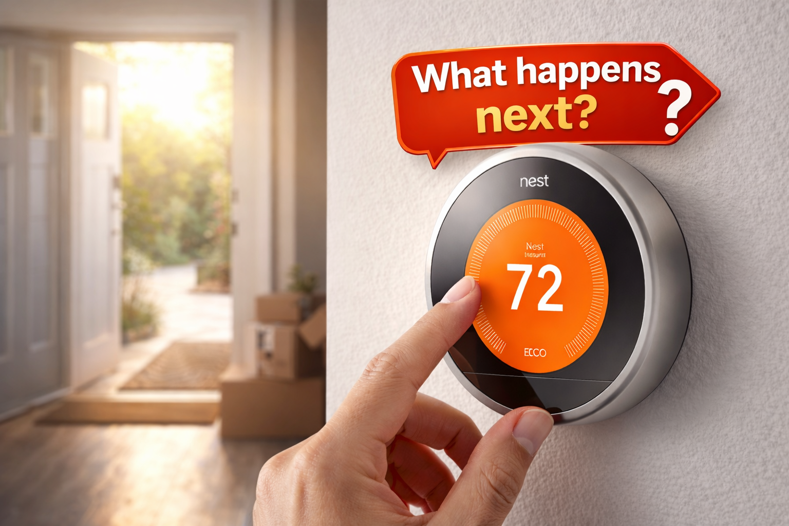 Google Nest Learning Thermostat modern living room