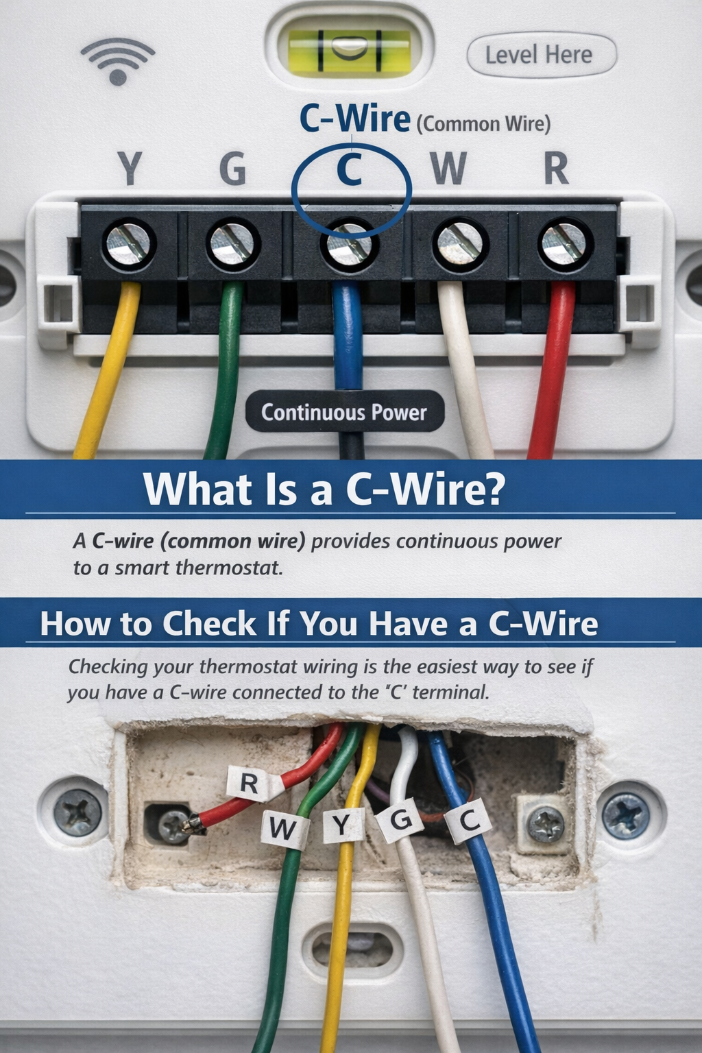 how to check c wire thermostat wiring behind wall