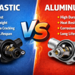 plastic vs aluminum thermostat housing comparison