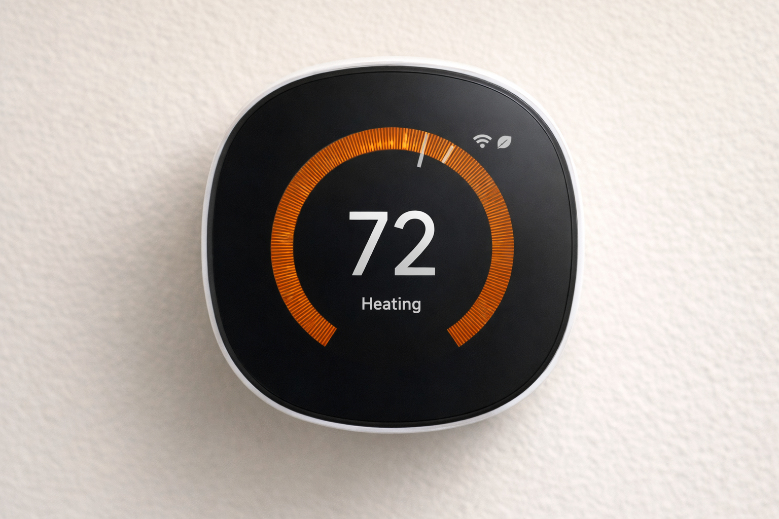 how to install a smart thermostat completed installation display showing temperature