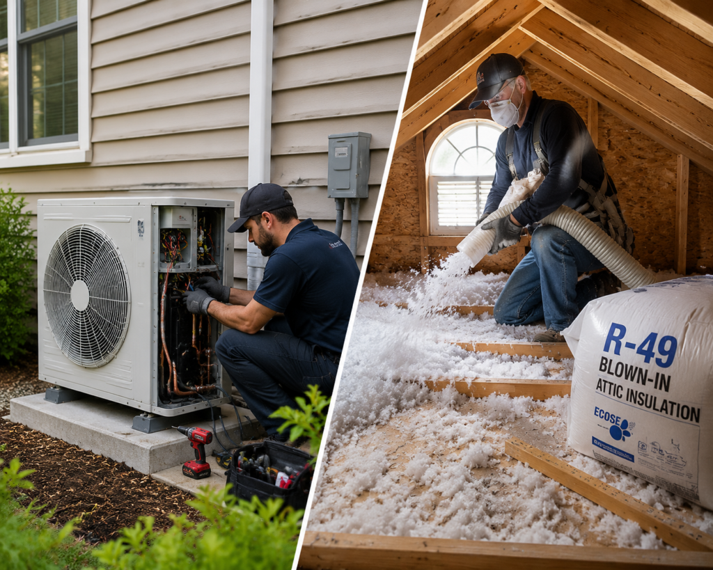 US home energy grants 2026 supporting heat pump installation and attic insulation upgrades